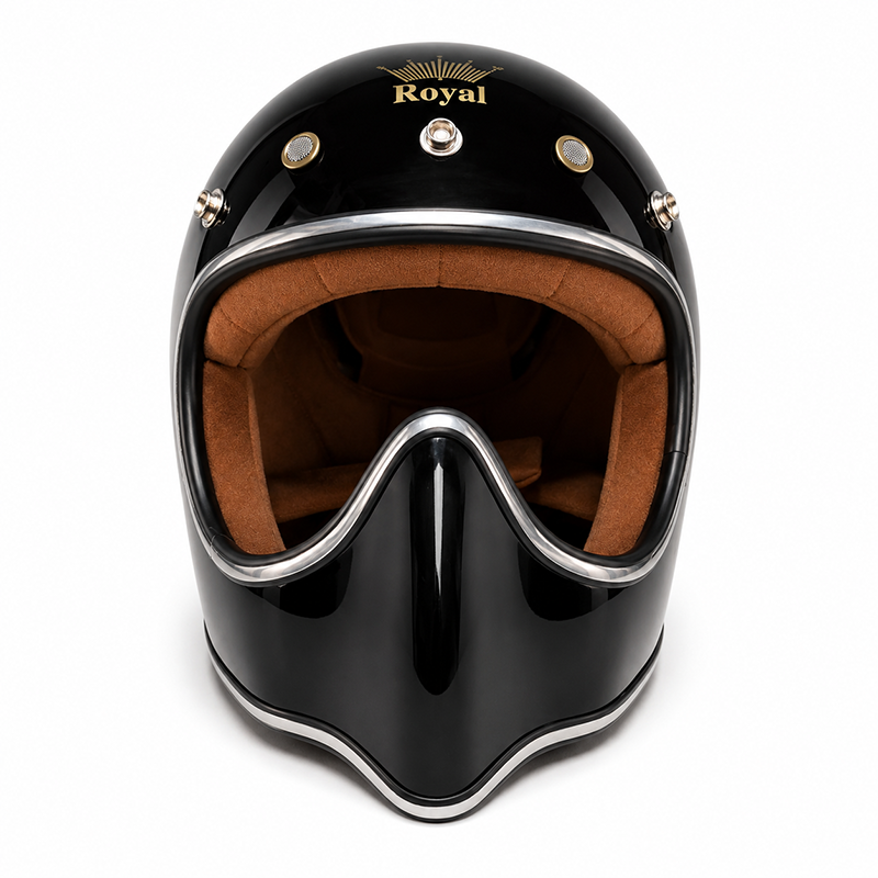 CASCO PARA MOTO / ROYAL M-140 / NEGRO / BRIILLO