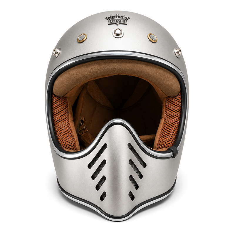 Casco Royal H01 gris mate - Imagen 2