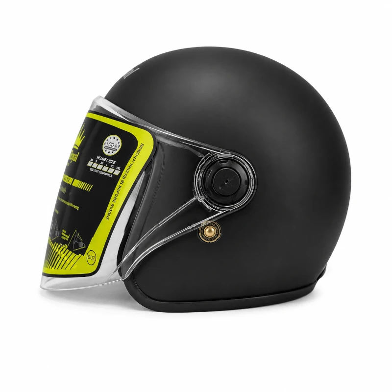 CASCO PARA MOTO - ROYAL M-20K / NEGRO / MATE - Imagen 3
