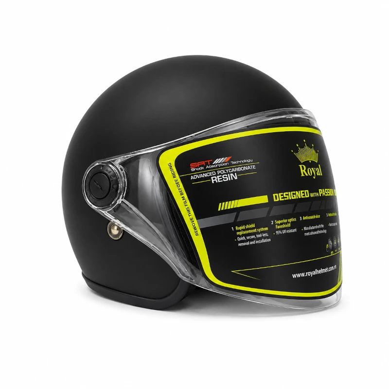 CASCO PARA MOTO - ROYAL M-20K / NEGRO / MATE