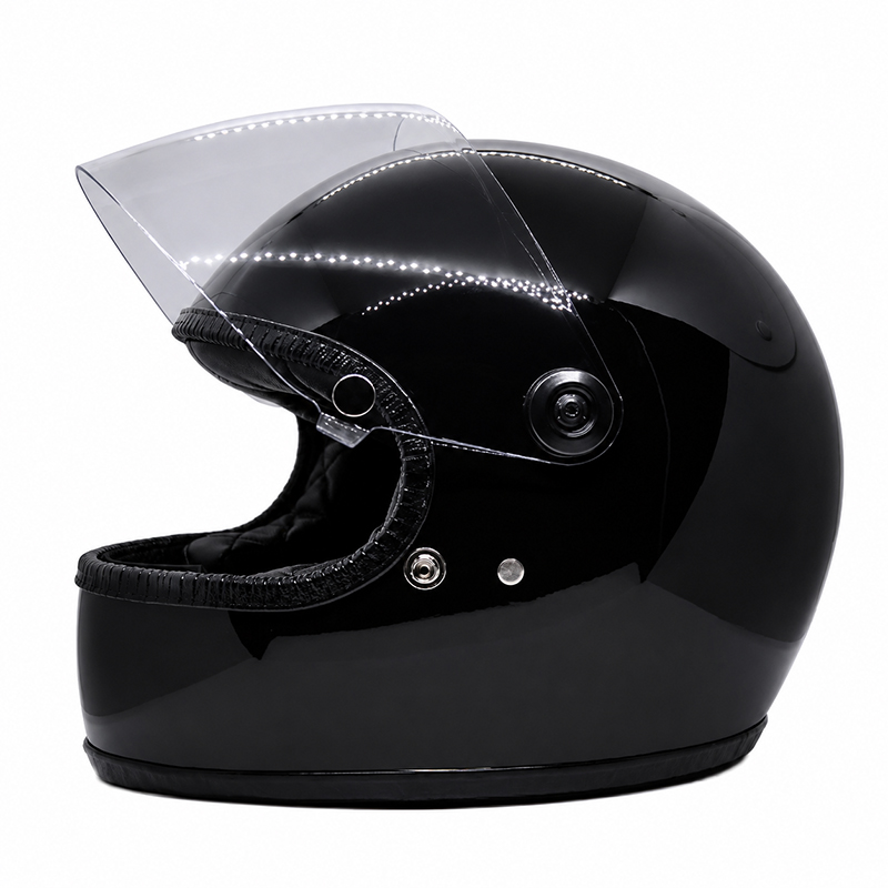 CASCO PARA MOTO – ITACA – LEMANS / NEGRO / BRILLO - Imagen 2