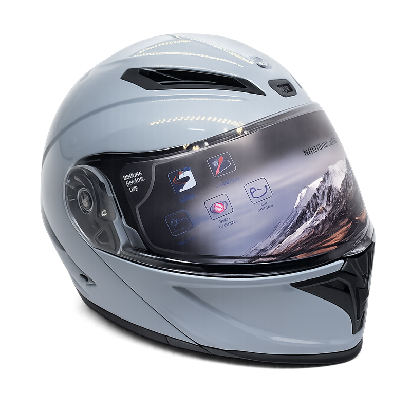 Casco para moto - Itaca - Celta Gris Brillo