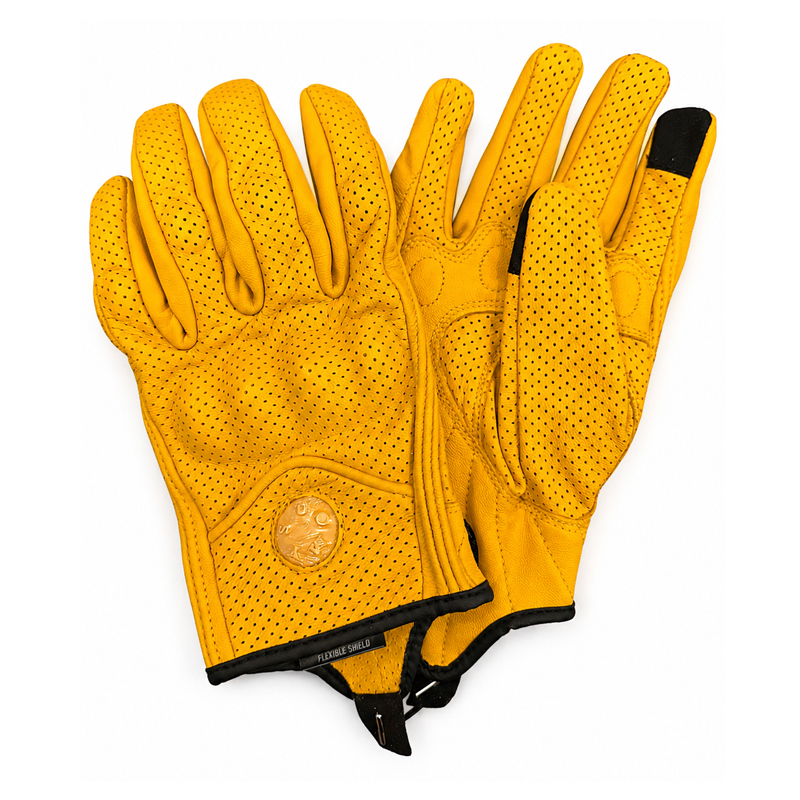 GUANTES AMARILLOS MICROPERFORADOS CON PROTECCIONES