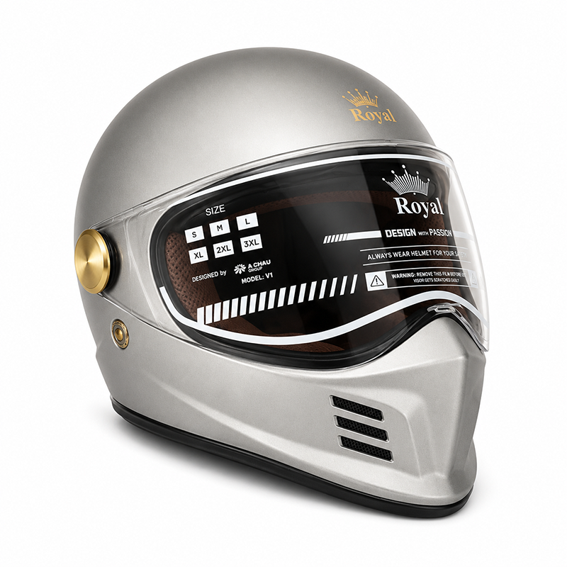 CASCO PARA MOTO – ROYAL M-186 / GRIS / MATE