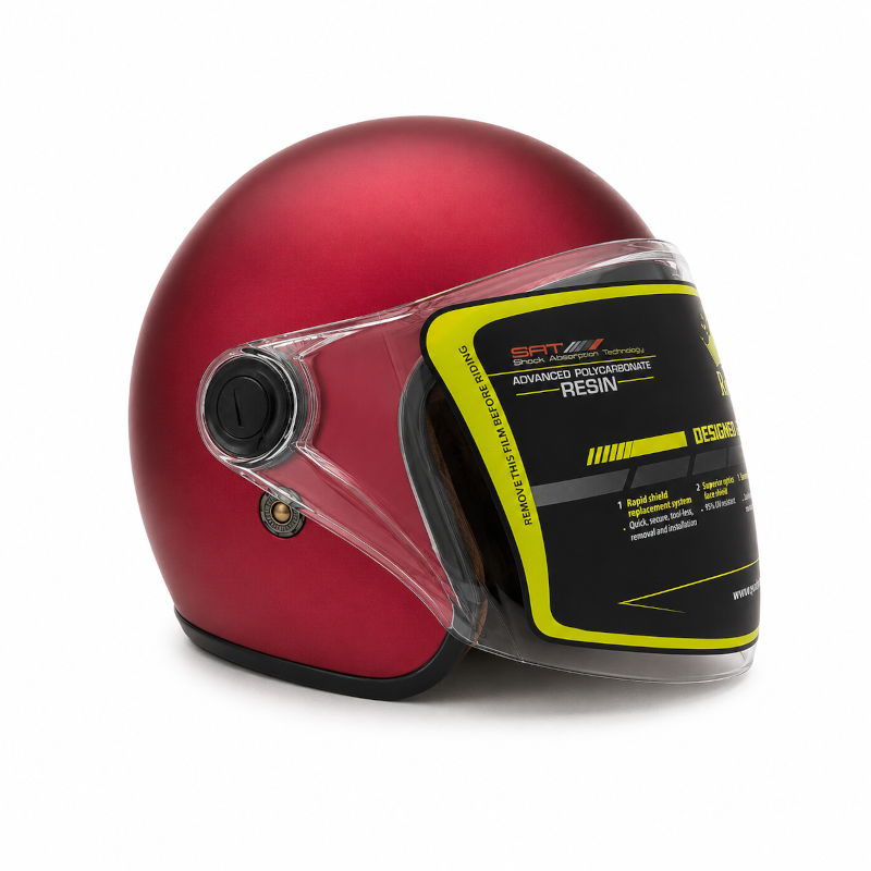 CASCO PARA MOTO - ROYAL M-20K / ROJO / MATE