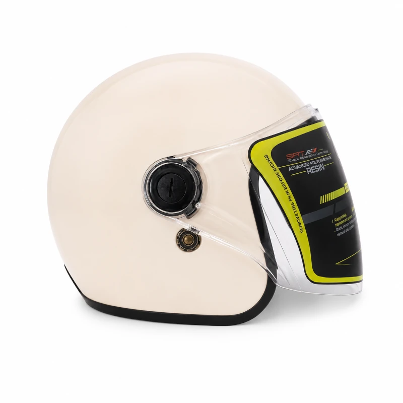 CASCO PARA MOTO - ROYAL M-20K / MILK / BRILLO - Imagen 2